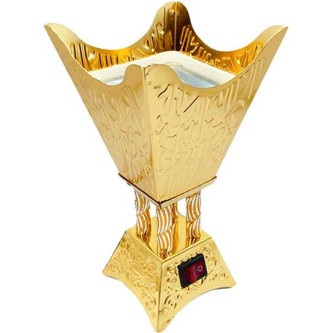 Brûleur d'Encens Électrique Arabe de Table - Prise Américaine, Chaleur Réglable, Parfum Diffusion Uniforme pour Maison et Salon