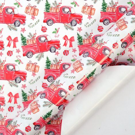 Papier cadeau de Noël (0,43 x 10 mètres), motif dessin animé, papier d'emballage pour boîtes cadeaux