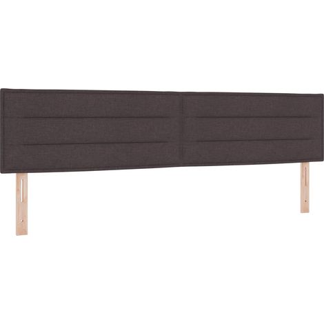 Maison Exclusive - Testiera LED con strisce LED Marrone Scuro 200 cm Tessuto