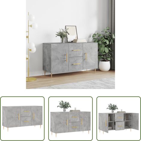 vidaXL Stauraum - Sideboard Betongrau 100x36x60 cm Holzwerkstoff (1/5)