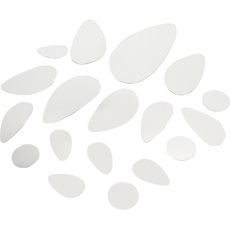Miroir décoratif ovale en acrylique autocollant pour mur, art mural sans cadre, décoration intérieure DIY, fond décoratif. (1/5)