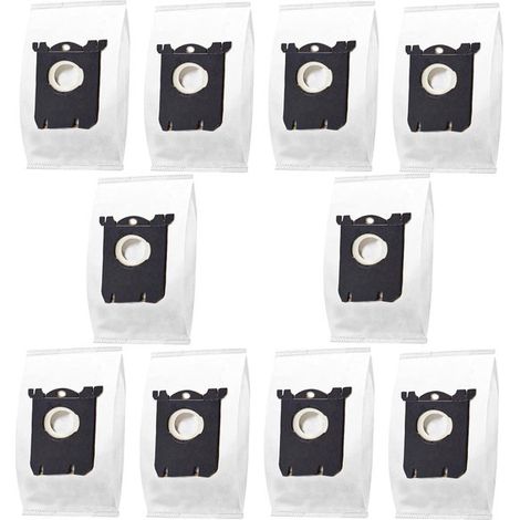 Lot de 10 sacs aspirateur blancs PP compatibles Electrolux S-bag, Philips FC/HR, AEG, Classic Long Performance (1/5)