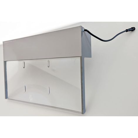 Lame d'eau LED cascade 30 cm – Encastrable dans mur – Débord 13,5 cm – 16 couleurs – Pour filtration eau propre