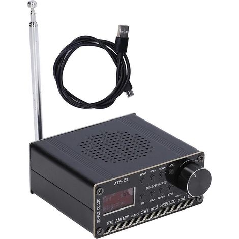 Tragbarer, wiederaufladbarer Vollband-Radioempfänger Si4732 mit DSP (FM, AM, SSB) und Antenne