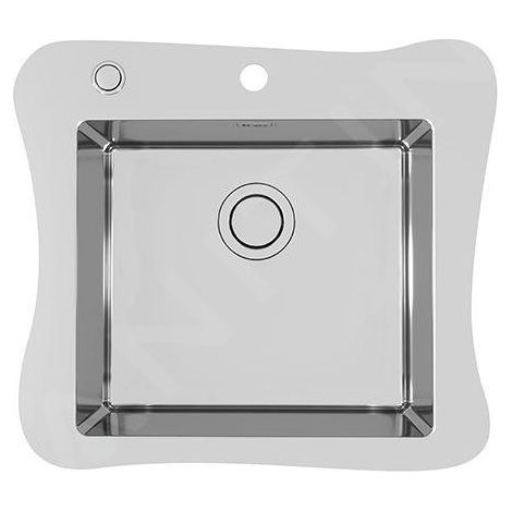 Alveus Jubilee - Évier 615x546 mm, avec commande du vidage, inox 1126054 (1/4)