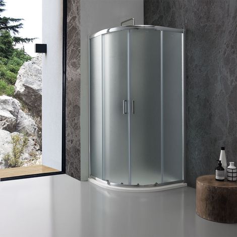 Box doccia semicircolare 90x90 cm cristallo opaco (1/5)