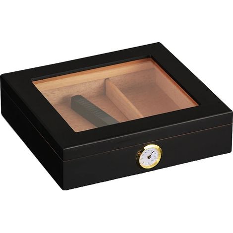 Humidor à cigares, construction en bois de cèdre, hygromètre inclus, Style 4 (1/2)