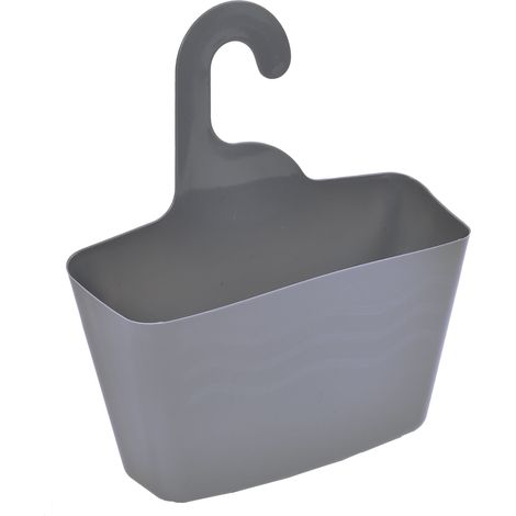 Panier de Douche Mural Plastique Gris 25,4x23,9x8,5 cm (1/5)