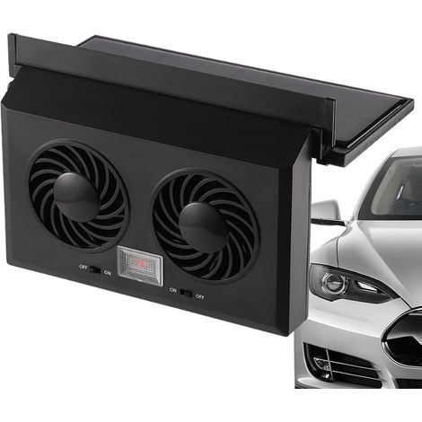 Ventilateur De Fenêtre Voiture À Énergie Solaire – Double Tête (1/5)