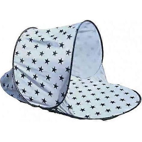 Tente de plage extérieure individuelle, tente de loisirs solaire argentée, abri d'ombre pour le camping et la randonnée.