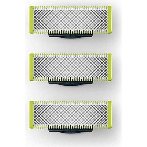 Lot de 3 lames de rechange compatibles Philips Oneblade, accessoires rasoir électrique homme, pièces détachées (1/5)