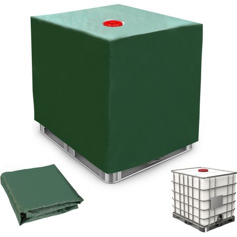 SWANEW Copertura per Serbatoio IBC 1000L Verde Contenitore Pellicola Anti-pioggia Telo Paravento Anti-UV Copertura protettiva del contenitore del serbatoio dell'acqua, antipolvere, anti-UV, anti-piogg (1/5)