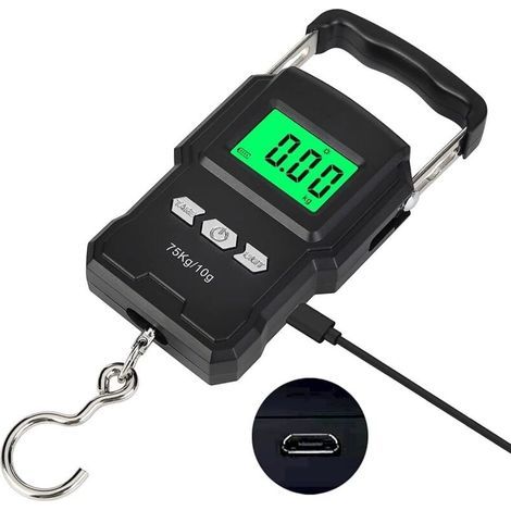 Luggage Scales Luggage Scale LCD Display Liquid Crystal Hanging Scale 165lb/75kg (1/5)