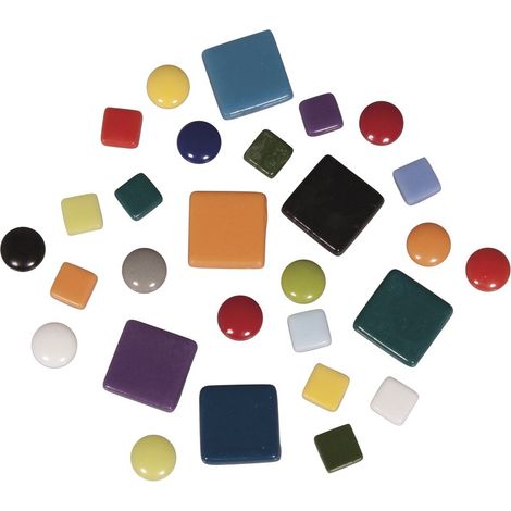 tesselles mosaïque verre, ø12mm env. 395pcs multicolore, 14830000 (1/2)