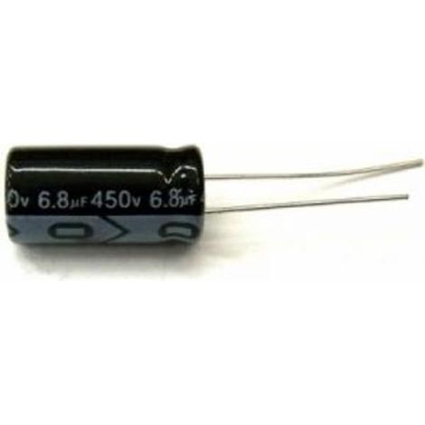 6,8uF 450Vdc Condensador Electrolitico 10x20mm Radial