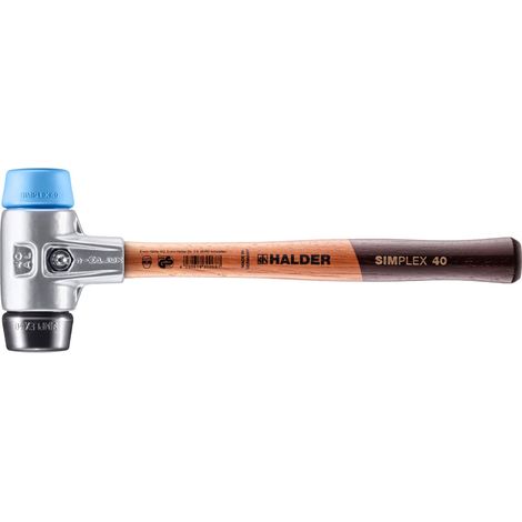 HALDER SIMPLEX TPE-Hammer weich / TPE weich mit Aluminiumgehäuse und Holzstiel - D=40 mm - 3112.040 (1/5)
