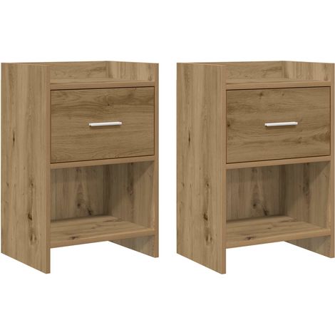Maison Exclusive - Comodini 2 pz Rovere Artigianale 40 x 30 x 60 cm (1/5)