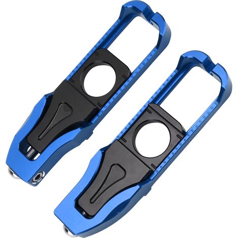Paire de tendeurs de chaîne gauche et droit pour moto Yamaha YZF R6 2017-2020 (bleu) (1/5)