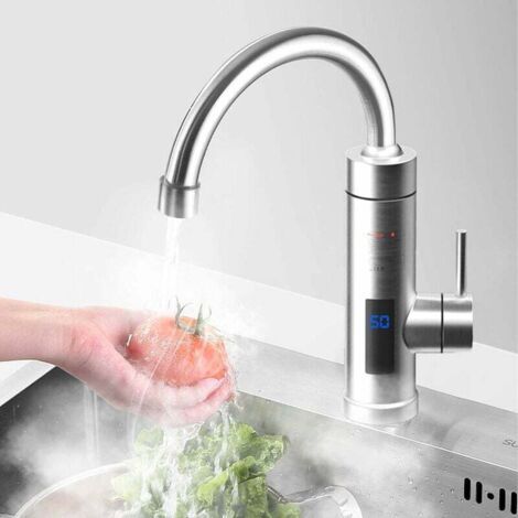 Robinet Électrique Сhauffe-Eau Instantané 220 V 3000W Robinet Électrique pour Cuisine Jardin Salle de bain (1/4)