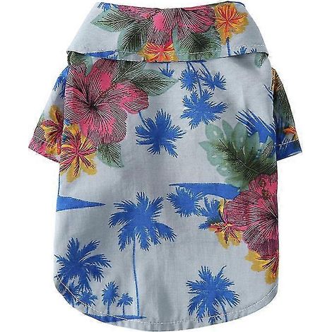 Camiseta floral para perro, camisetas hawaianas estampadas para mascotas, ropa fresca y transpirable. (1/5)