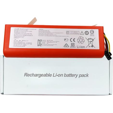 BRR-2P4S-52005 Batería original compatible con accesorios de robot aspirador Roborock 5200 mAh 14,4 V 74,88 Wh (1/2)