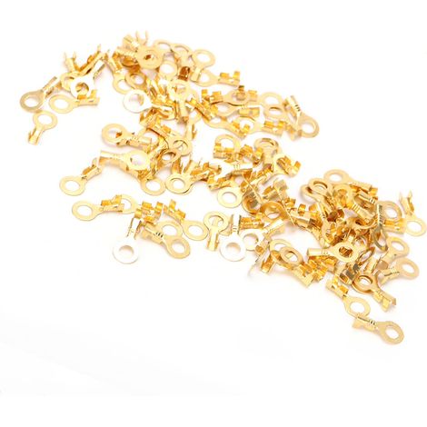 Lot de 100 cosses à sertir en laiton nu pressé à froid, M5 5,2 mm (1/5)
