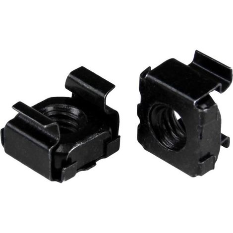 Écrous à cage M6 - - Pack de 50 - Noir - Outil d\'installation inclus - Conforme TAA (1/3)