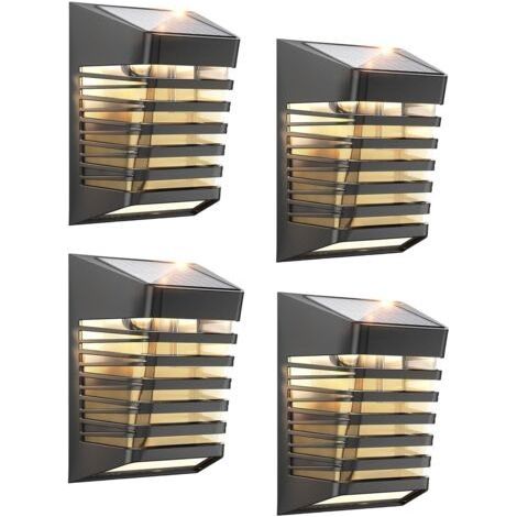 Outdoor Solar Light - 4 Pack, Outdoor Solar Garden Light, 2 Modes IP54 Waterproof Solar Outdoor Lighting for Garden, Fence, Patio, Stairs, Wall, Step (1/4)