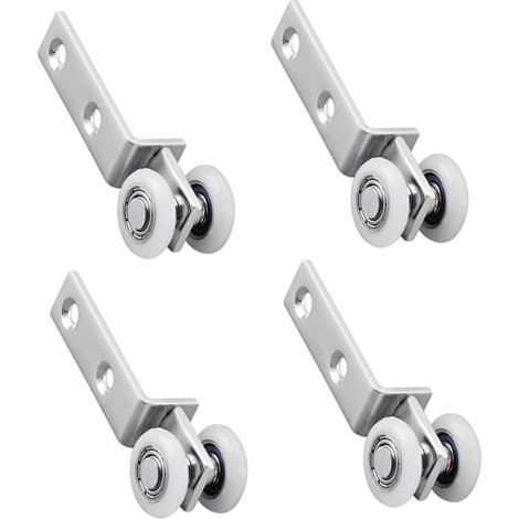 Curtain Rollers 20mm Silent Sliding Door Rollers Aluminium Alloy Sliding Door Roller for Hanging Photos Wardrobe Doors 4 Pack (1/5)