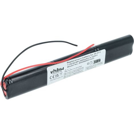 vhbw Batería reemplaza Telenot 35 973 para instalación alarma, sistema de alarma (600 mAh, 7,2 V, NiMH)