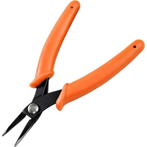Pinces à long nez Mâchoires dentelées Pinces spéciales pointues de 1,5 mm de diamètre Pince à bec à aiguille avec outil de fabrication de bijoux de précision à ressort (1/5)