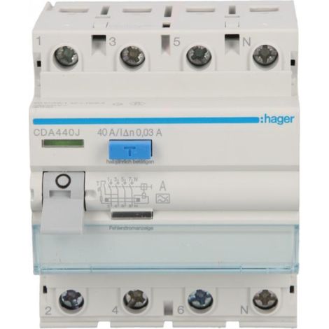 FI-Schutzschalter 3P+N 40A 0,03A 6KA Typ A CDA440J