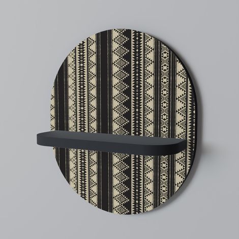 Mensola ovale AZTEC nera (1/5)