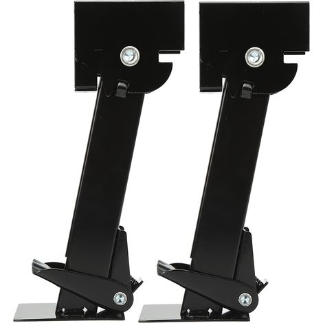 2 vérins stabilisateurs en fer, supportant 650 lb, capacité de levage de 1000 lb, stabilisateurs télescopiques réglables et pivotants (1/5)