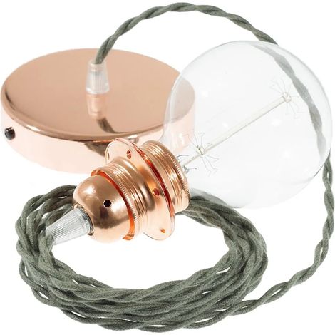 Lampada sospensione Creative Cables tc63 cavo regolabile rame (1/3)