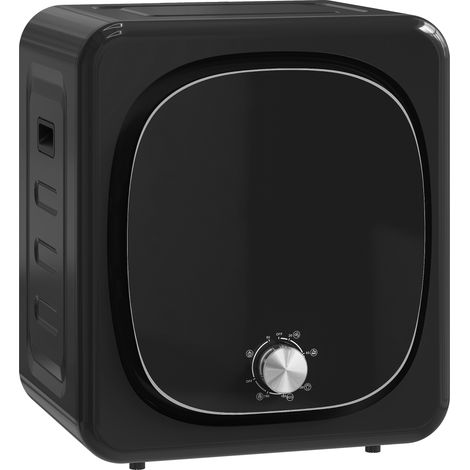 Sèche linge à évacuation électrique 800 W 2,5 Kg avec 5 modes de séchage, cuve en acier inoxydable, charge frontale