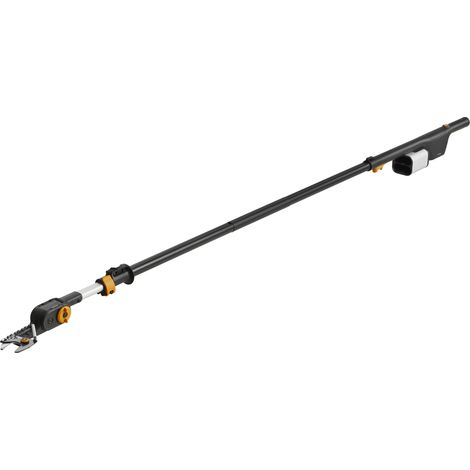 Coupe-branche télescopique (outil seul), à batteries universelles amovibles 12V-4 Ah Fiskars (disponibles code 1082342), portée 6m, autonomie 1500 coupes, diamètre de coupe 32mm, tête réglable 230° (1/5)