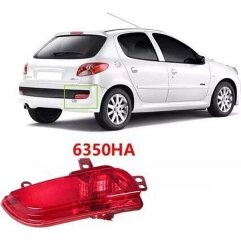 Linke Nebelschlussleuchte für Peugeot 206+ (2009–2012) – Hochleistungs-ABS – Optimale Sicht bei schwierigen Bedingungen – 6350HA (1/5)