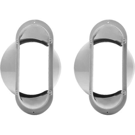 connecteurs d'interface pour tuyau d'évacuation de climatiseur portable de fenêtre de 15 cm (embout plat), blanc SZRH A-GB (1/5)