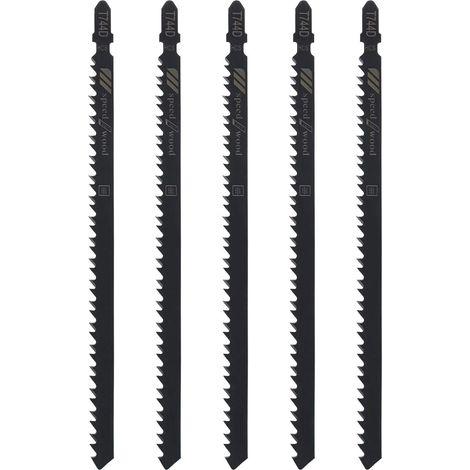 5pcs T744D Lames de Scie Sauteuse en Acier à Haute Teneur Carbone 6 TPI 150mm Longueur Travail Droite Coupe Rapide Sauteuse à Tige en T pour Bois Plastique (1/5)