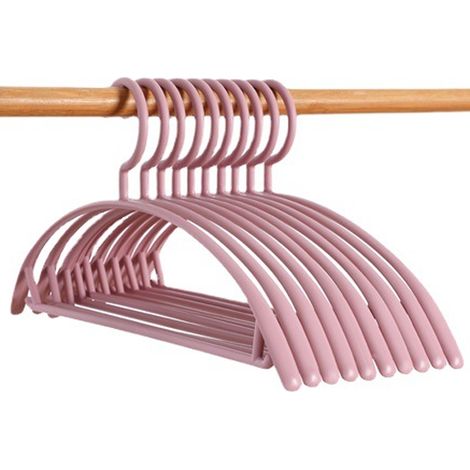 Lot de 10 cintres antidérapants demi-cercles sans couture pour adultes, design audacieux. (1/5)