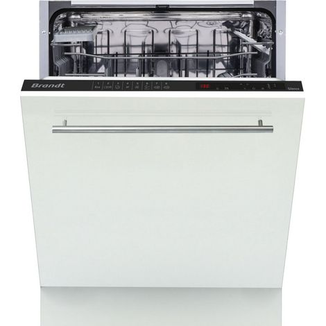 Brandt – BDFI44DQB – Lave-vaisselle Full intégrable 44dB – Programme Dual Pro Wash – 12 couverts – Classe énergétique A++
