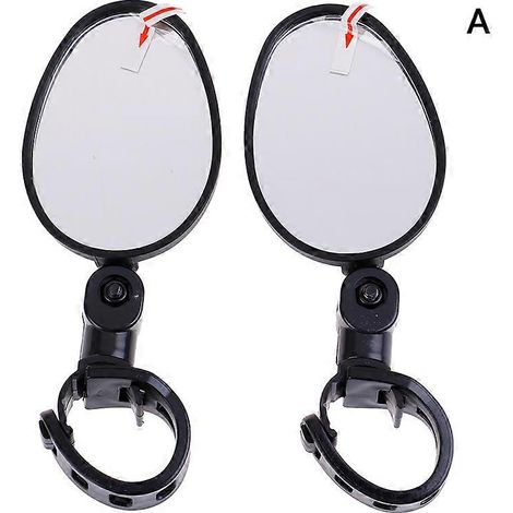 Lot de 2 rétroviseurs de guidon pour vélo, support en silicone pour VTT.