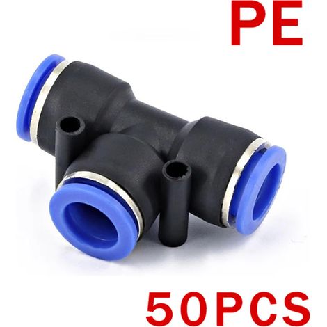 (PE(10PCS)-4mm)5PCS Raccord pneumatique Connecteur de tuyau Tube Raccords rapides pour tuyau d'air Raccord de tuyau d'eau (1/5)