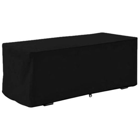 Housse de protection imperméable et robuste pour coffre de terrasse et bancs de rangement extérieurs (noir) (1/5)