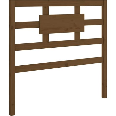 Maison Exclusive - Cabecero de cama madera maciza pino marrón mie (1/5)