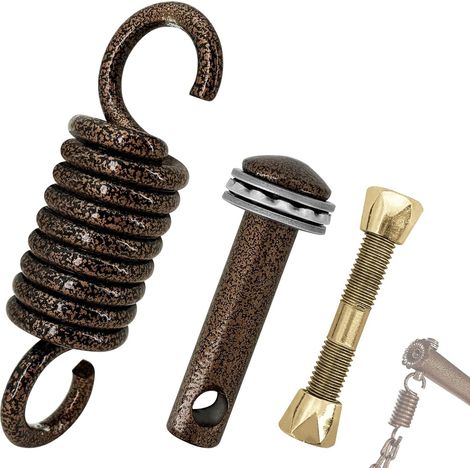 Kit de fixation pour hamac - Crochet à ressort - Kit de fixation pour fauteuil suspendu avec crochets à ressort, boulons enfichables, amortisseurs, vis, accessoires de fauteuil suspendu, pièces de (1/5)