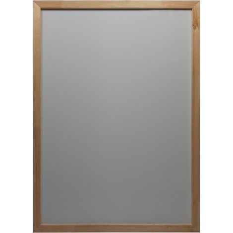 Ardoise murale bois brut dimensions 72,5 x 52,5 cm, avec Recto ardoise noire et Verso blanc effaçable (1/5)