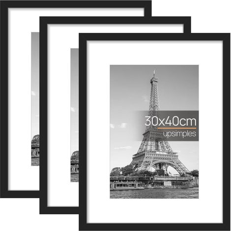 3er Set Bilderrahmen 30x40 cm Schwarz für Fotos und Poster (1/5)