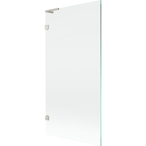 Mexen Lunar L paratia per vasca da bagno 1-anta 90 x 150 cm, trasparente, nichel spazzolato - 897L-090-000-97-00 (1/5)